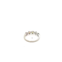 14K White Gold Rainbow Sapphire Ring - /
