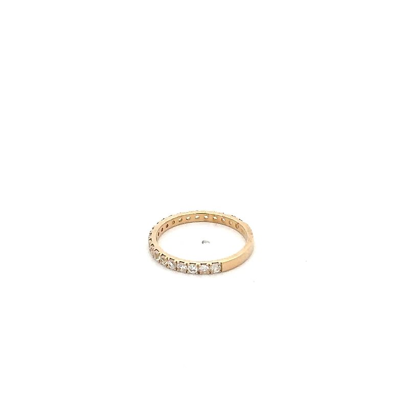 14K Yellow Gold White Sapphire Ring - /