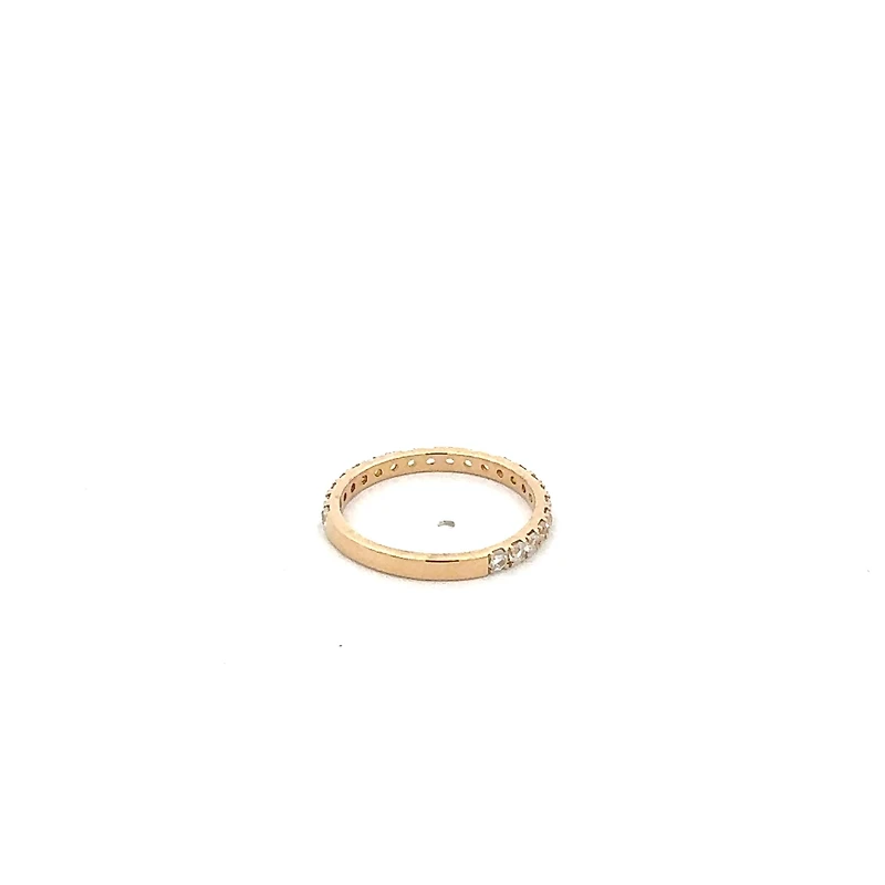 14K Yellow Gold White Sapphire Ring - /