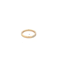 14K Yellow Gold White Sapphire Ring - /