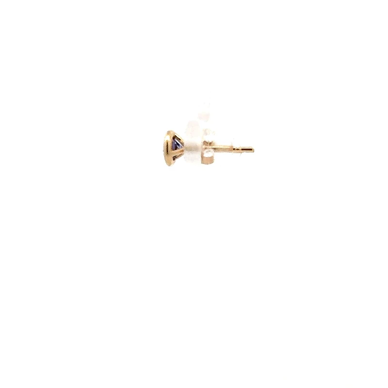 14K Yellow Gold Tanzanite Earrings