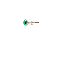 14K White Gold Chrysoprase Earrings