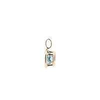 14K Yellow Gold London Blue Topaz Pendant