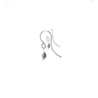 Silver Garnet Dangle Earrings
