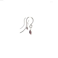 Silver Garnet Dangle Earrings
