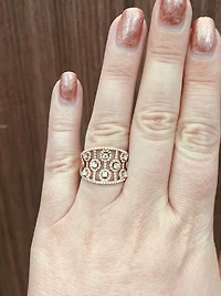 14K Rose Gold cttw White Diamond Ring
