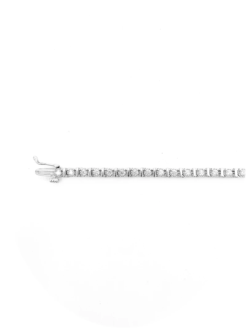 Tracking - 10K White Gold 1.50 Carat Diamond Tennis Bracelet, 7"