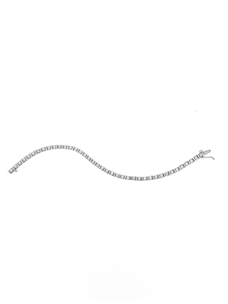 Tracking - 10K White Gold 1.50 Carat Diamond Tennis Bracelet, 7"