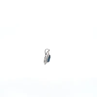 18K White Gold 1.35 cttw Sapphire and White Diamond Pendant