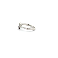 10K White Gold Heart 0.05cttw Diamond Ring - 4