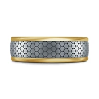 14K Yellow Gold and Tantalum Mens Band
