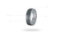14K Yellow Gold and Tantalum Mens Band