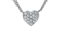 Sterling Silver 0.13cttw Diamond Necklace