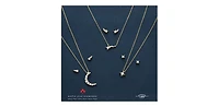 14K Yellow Gold 0.15cttw Canadian Diamond Shooting Star Necklace, 18"