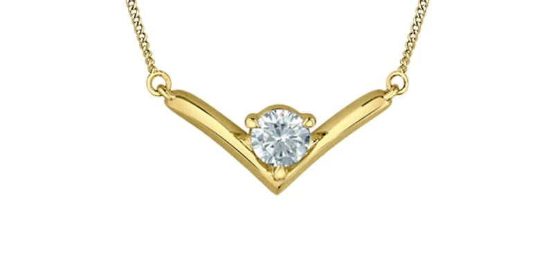 10K Yellow Gold 0.30cttw Lab Grown Diamond Necklace