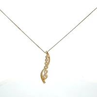 10K Yellow Gold 1.00cttw Lab Grown Diamond Pendant Necklace