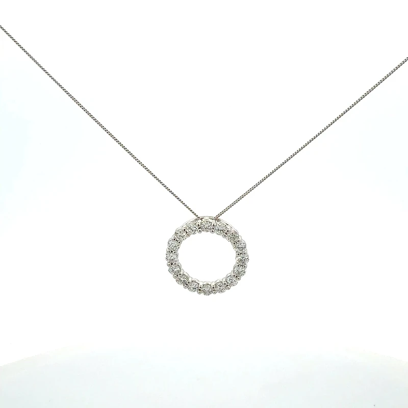 10K White Gold Lab Diamond Pendant