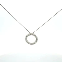 10K White Gold Lab Diamond Pendant