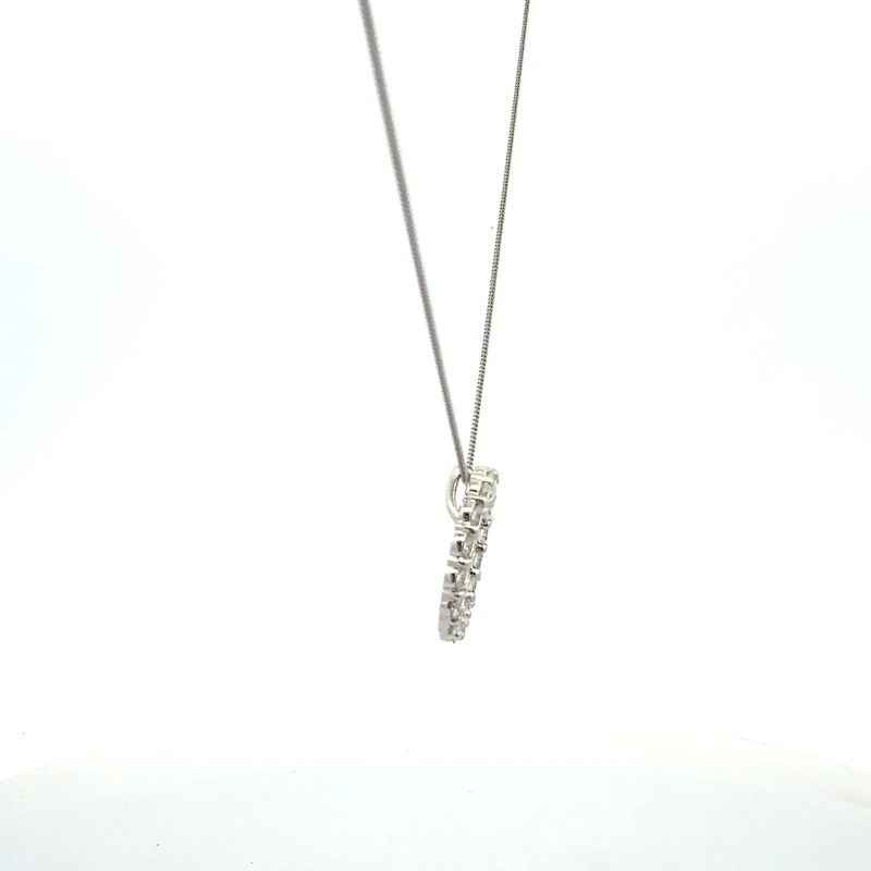 10K White Gold Lab Diamond Pendant