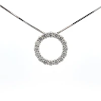 10K White Gold 1.00cttw Diamond Necklace