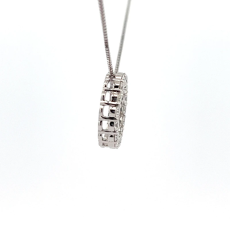10K White Gold 1.00cttw Diamond Necklace
