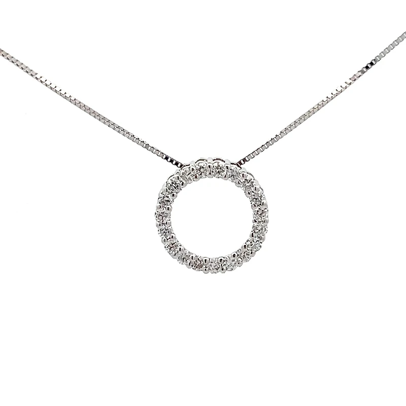 10K White Gold 0.25cttw Diamond Necklace
