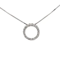 10K White Gold 0.25cttw Diamond Necklace