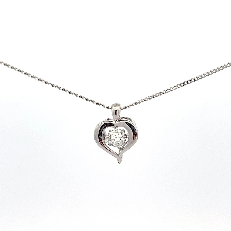 10K White Gold 0.25cttw Lab Grown Diamond Necklace