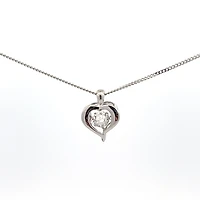 10K White Gold 0.25cttw Lab Grown Diamond Necklace