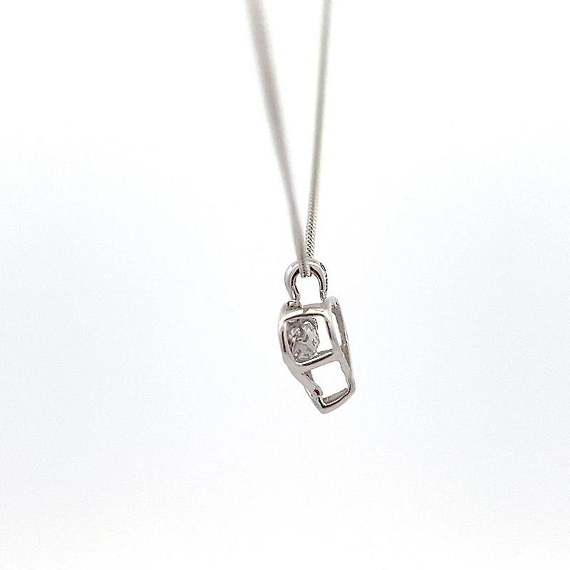 10K White Gold 0.25cttw Lab Grown Diamond Necklace