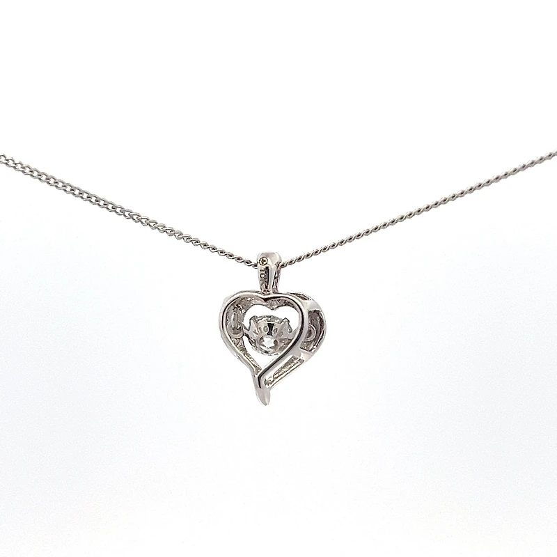 10K White Gold 0.25cttw Lab Grown Diamond Necklace