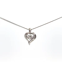 10K White Gold 0.25cttw Lab Grown Diamond Necklace