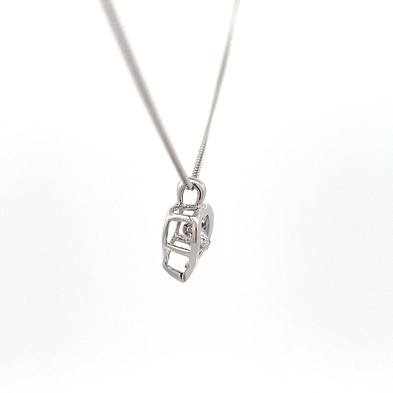 10K White Gold 0.25cttw Lab Grown Diamond Necklace