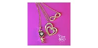 10K Yellow Gold 0.068cttw Diamond Heart Pendant, 18"
