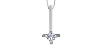 10K White Gold 0.035 cttw Diamond Pendant