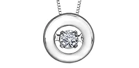 10K White Gold 0.04 cttw Diamond Pendant
