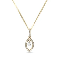 14K Yellow Gold Diamond Pendant
