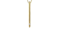 10K Gold 0.03 cttw Canadian Diamond Solitaire Bar Necklace, 18"
