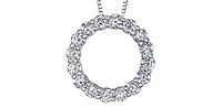 10K White Gold 1.00cttw Diamond Necklace