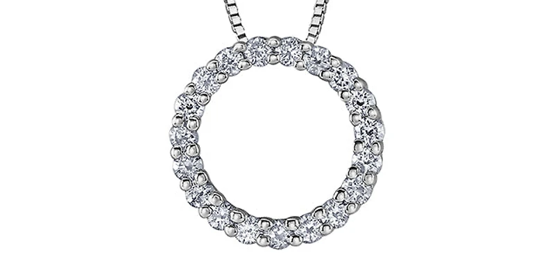 10K White Gold 0.25cttw Diamond Necklace