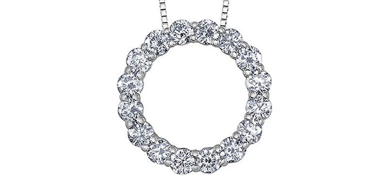 10K White Gold Diamond Necklace