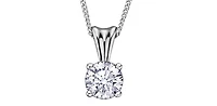 14K White Gold 0.10cttw Canadian Diamond Pendant