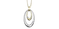 10K Yellow & White Gold 0.09cttw Canadian Diamond Pendant, 18"