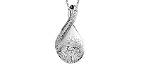 10K White Gold 0.18 cttw Diamond Pendant