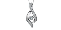 10K Gold 0.25 cttw Diamond Pulse Pendant