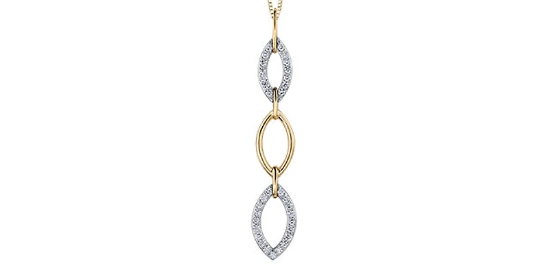 10K White Gold cttw Diamond Pendant