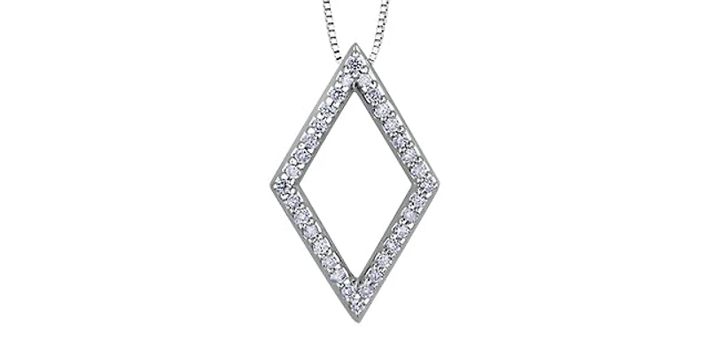 10K White Gold cttw Diamond Pendant