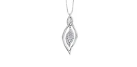 10K White Gold 0.33 cttw Diamond Pendant