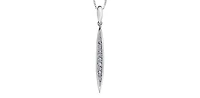10K White Gold 0.07cttw Diamond Pendant