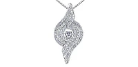 10K White Gold 0.57 cttw Diamond "Pulse" Pendant